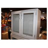 Metal Storage Cabinet with Glass Doors