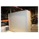 Metal Storage Cabinet with Glass Doors