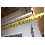 Metal Storage Cabinet with Glass Doors