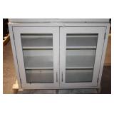 Metal Storage Cabinet with Glass Doors