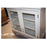 Metal Storage Cabinet with Glass Doors