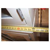 Metal Storage Cabinet with Glass Doors