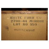 Large Butternut Framed Mirror from White Furn Co.