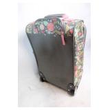Floral Pattern Rolling Suitcase with Interior Lining