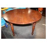 Wooden Dining Table with Drop Leaf, 59 Inches