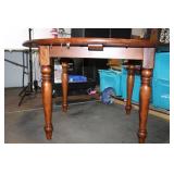 Wooden Dining Table with Drop Leaf, 59 Inches