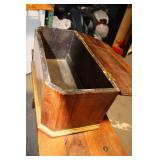 Vintage Wooden Storage Box with Hinged Lid