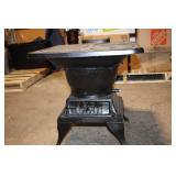 Vintage Cast Iron Wood Burning Stove with 4 Burners