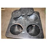 Vintage Cast Iron Wood Burning Stove with 4 Burners