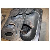 Vintage Cast Iron Wood Burning Stove with 4 Burners
