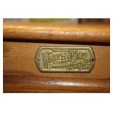 White Clad Wooden Icebox with Single Door