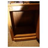 White Clad Wooden Icebox with Single Door