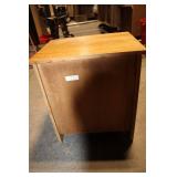 White Clad Wooden Icebox with Single Door