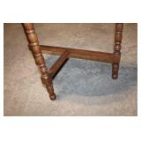 Vintage Half-Moon Wooden Accent Table