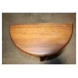 Vintage Half-Moon Wooden Accent Table