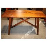 Wooden Rustic Industrial Style Bench