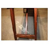 Wooden Rustic Industrial Style Bench