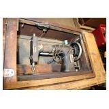 Antique Treadle Sewing Machine with Wooden Cabinet