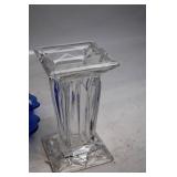 Set of 5 Vintage Blue and Clear Glassware Pieces