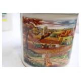 John Deere Stoneware Cookie Jar with Farm Scene Design