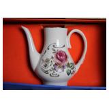 Vintage Floral Porcelain Tea Set with Service for Six