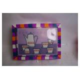 Vintage Floral Porcelain Tea Set with Service for Six