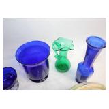 Assorted Glassware and Porcelain Teapot Collection