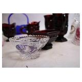 Collection of Assorted Vintage Glassware Including Bowls and Mugs