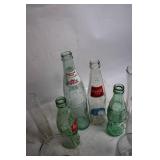 Collection of Vintage Glass Bottles and Crystal Dishware