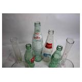 Collection of Vintage Glass Bottles and Crystal Dishware
