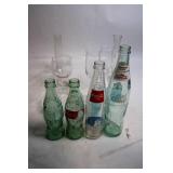 Collection of Vintage Glass Bottles and Crystal Dishware