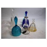 Collection of 7 Vintage Glass Handbells