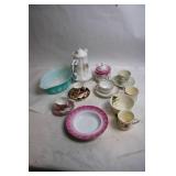 Mixed Collection of Vintage Cups, Saucers, and Tableware