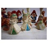 Collection of Mixed Figurines Including Clowns, Gnomes, and Angels