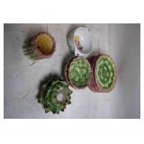 Set of Majolica-Style Vintage Plates and Bowls