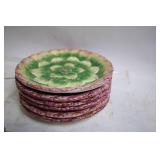 Set of Majolica-Style Vintage Plates and Bowls