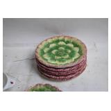 Set of Majolica-Style Vintage Plates and Bowls