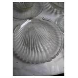 Set of 6 Vintage Shell-Shaped Glass Dishes