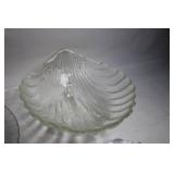 Set of 6 Vintage Shell-Shaped Glass Dishes