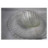Set of 6 Vintage Shell-Shaped Glass Dishes