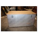 Vintage Restored Aluminum Cooler with Padded Lid