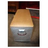 Vintage Restored Aluminum Cooler with Padded Lid