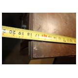 Antique Wooden Vanity Desk with Mirror and Drawers