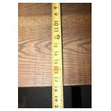 Vintage Wooden Floor Lamp with Built-in Side Table