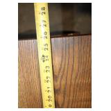 Vintage Wooden Floor Lamp with Built-in Side Table