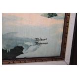 Winter Landscape Painting by Robert Moares in Wooden Frame