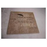 Decorative Wall Tile with Inspirational Quote
