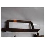 Collection of Vintage Rusted Cast Iron Parts and Tools