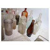 Vintage Glass Bottles and Kitchenware Collection