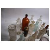 Vintage Glass Bottles and Kitchenware Collection